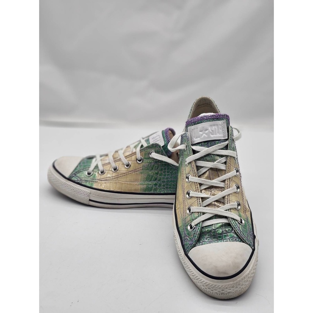 Converse All Star Crocodile Embossed Sneakers Size Men's 7.5 Womens 9.5 #108392
